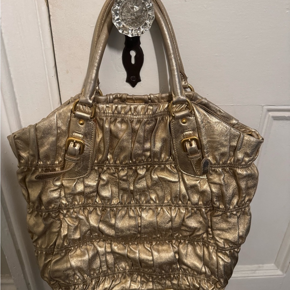 Prada Gold Tote Bag